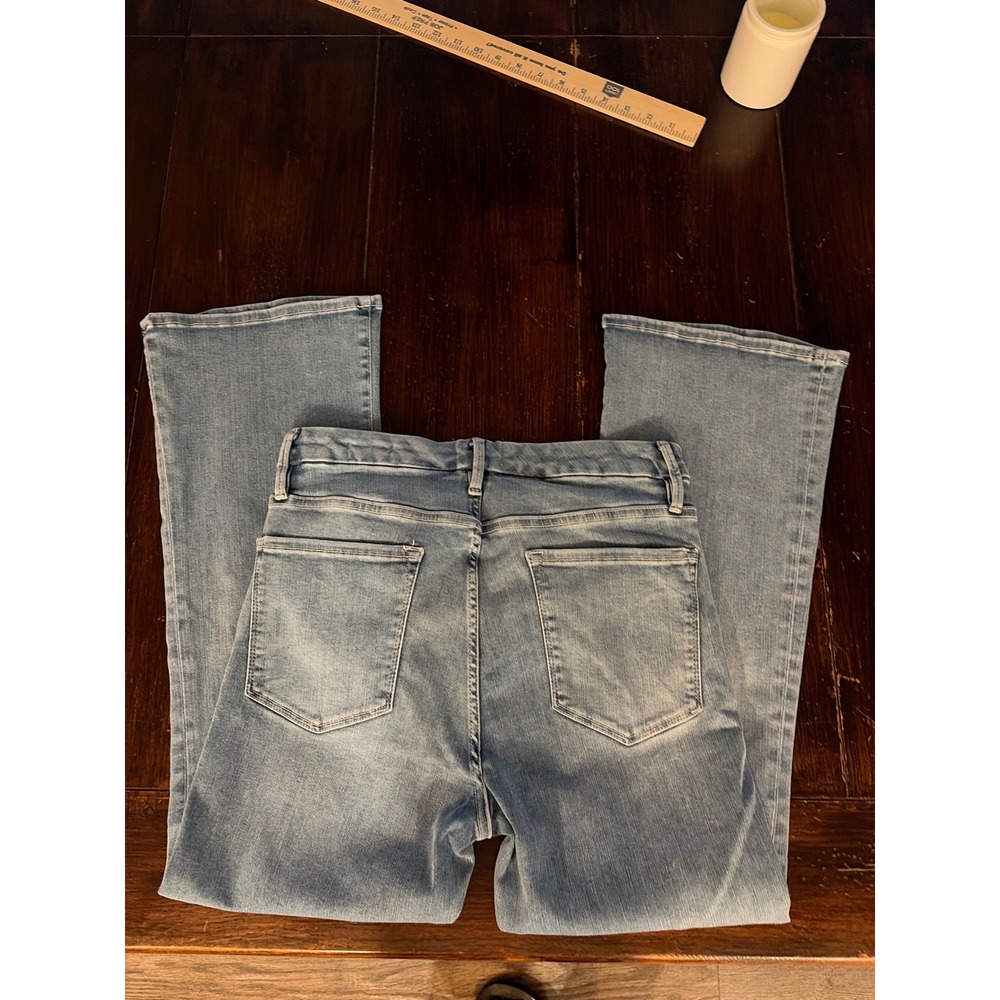 FRAME Le One Crop Mini Boot Jeans Womens Size 2 Medium Wash Blue High Rise Flare - Picture 4 of 13
